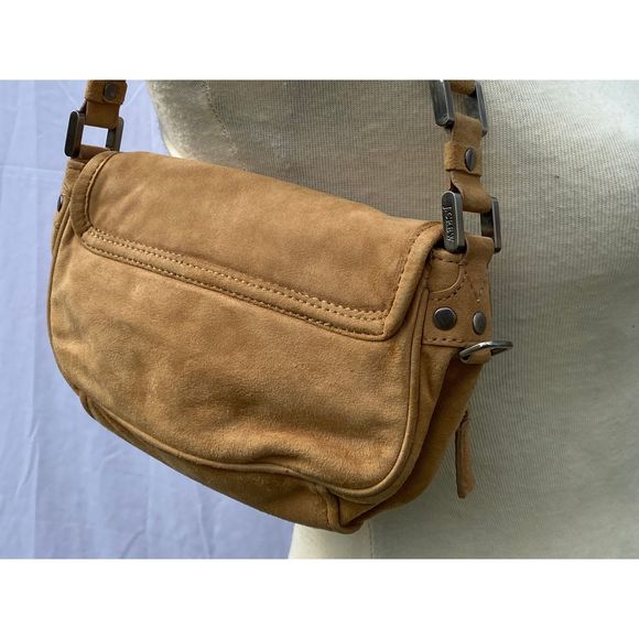 EUC J. Crew Tan Suede Bag With Bow - Picture 4 of 10